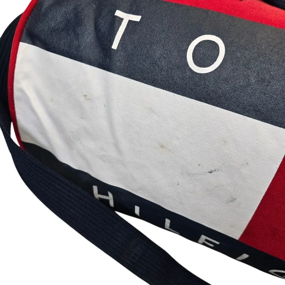 Vintage 90’s Tommy Hilfiger Big Flag Spell Out Duffel Bag Travel Gym